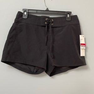 NWT, black board shorts. Size XS